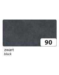 Zijdevloeipapier folia 50x70cm 20g nr90 zwart set à 5vel