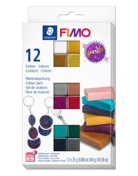 Klei fimo effect colour pak à 12 sparkelende kleuren