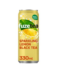 Frisdrank fuze tea black tea sparkling lemon blik 330ml