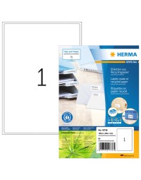 Etiket herma recycling 10736 199.6x289.1mm 80stuks wit