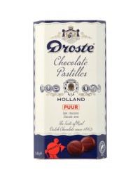Chocolade droste duopack pastilles puur 170gr