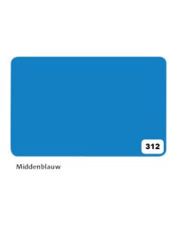 Etalagekarton folia 1-zijdig 48x68cm 380gr nr312 middenblauw