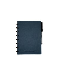 Notitieboek correctbook a5 lijn 40blz linnen steel blue