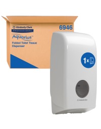 Toiletpapierdispenser aquarius gevouwen tissue wit 6946