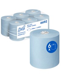 Handdoekrol scott essential 1-laags 350m blauw 6692