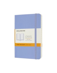 Notitieboek moleskine pocket 90x140mm lijn soft cover hydrangea blue