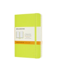 Notitieboek moleskine pocket 90x140mm lijn soft cover lemon green