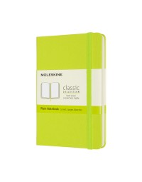 Notitieboek moleskine pocket 90x140mm blanco hard cover lemon green