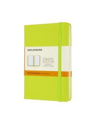 Notitieboek moleskine pocket 90x140mm lijn hard cover lemon green