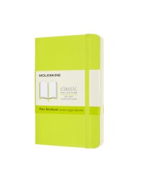 Notitieboek moleskine pocket 90x140mm blanco soft cover lemon green