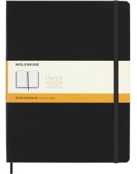 Notitieboek moleskine xl 190x250mm lijn hard cover zwart
