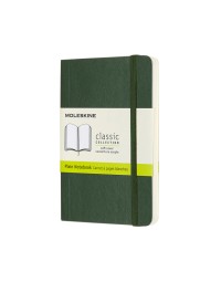 Notitieboek moleskine pocket 90x140mm blanco soft cover myrtle green