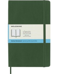 Notitieboek moleskine large 130x210mm dots soft cover myrtle green
