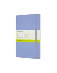 Notitieboek moleskine large 130x210mm blanco soft cover hydrangea blue