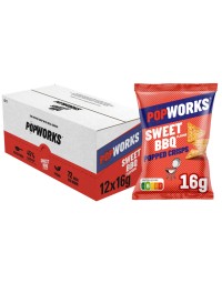 Chips popworks sweet bbq 16gr