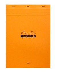 Schrijfblok rhodia a4 lijn 160 pagina's 80gr oranje