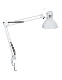 Bureaulamp maul study tafelklem excl.led lamp e27 wit