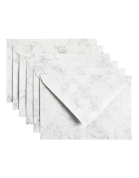 Envelop papicolor c6 114x162mm marble grijs