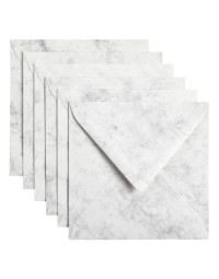 Envelop papicolor 140x140mm marble grijs