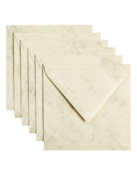 Envelop papicolor 140x140mm marble ivoor