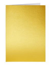 Correspondentiekaart papicolor dubbel 105x148mm metallic goud pak à 6 stuks