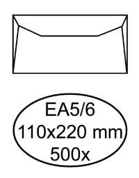 Envelop hermes bank ea5/6 110x220mm gegomd wit