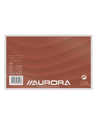 Systeemkaart aurora 200x125mm lijn met rode koplijn 210gr wit