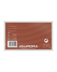 Systeemkaart aurora 130x80mm lijn met rode koplijn 210gr wit