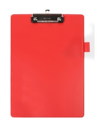 Klembord quantore a4 staand pvc rood met 100mm klem + penlus