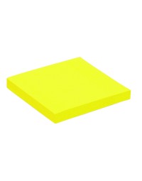Memoblok quantore 76x76mm neon geel