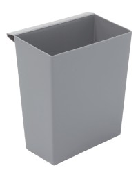 Inzetbak voor vierkante tapse papierbak grijs