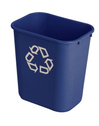 Papierbak rubbermaid recycling medium 26l blauw