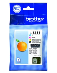 Inktcartridge brother lc-3211 zwart + 3 kleuren