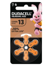 Batterij duracell hearing da13 Ø7,9mm 310mah 6 stuks