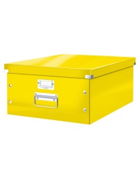 Opbergbox leitz wow click & store 369x200x482mm geel