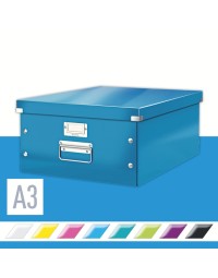 Opbergbox leitz wow click & store 369x200x482mm blauw