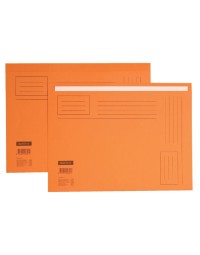 Vouwmap quantore folio ongelijke zijde 250gr oranje