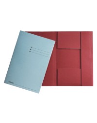 Dossiermap esselte folio 3 kleppen manilla 275gr rood