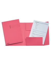 Dossiermap esselte folio 3 kleppen manilla 275gr roze