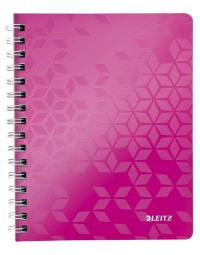 Notitieboek leitz wow a5 spiraal pp lijn roze