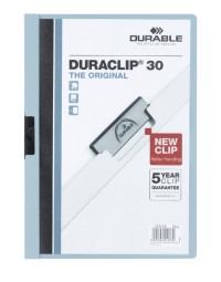 Klemmap durable duraclip a4 3mm 30 vellen lichtblauw
