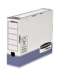 Archiefdoos bankers box system a4 80mm wit blauw