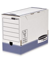 Archiefdoos bankers box system a4 150mm wit blauw