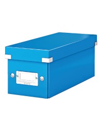 Cd box leitz wow click & store 143x136x352mm blauw