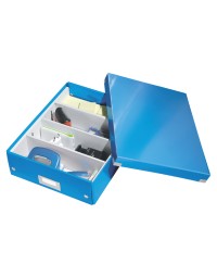 Sorteerbox leitz wow click & store 280x100x370mm blauw