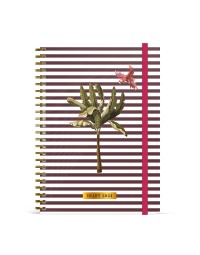 Lannoo Graphics - Diary Planner 2024 - Agenda Planner 2024 - Wire-O - TROPICAL BIRDS - Stripes - 7d/1p & Notes - 4Talig - A5