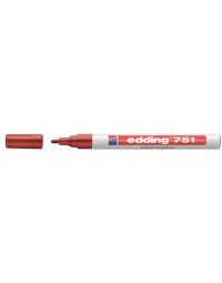 Viltstift edding 751 lakmarker rond 1-2mm pastel rood