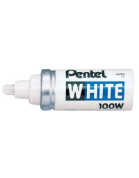 Viltstift pentel 100w rond 4mm wit