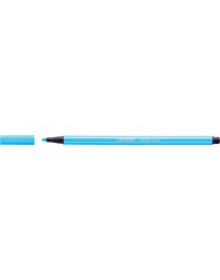 Viltstift stabilo pen 68/031 medium neon blauw