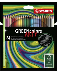 Kleurpotloden stabilo 6019 greencolors arty assorti etui à 24 stuks